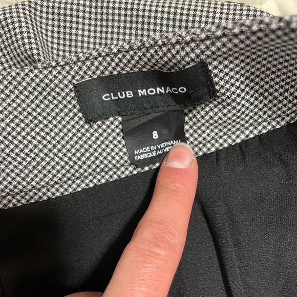 Club Monaco Asymmetric Check Mini Skirt - Picture 4 of 5
